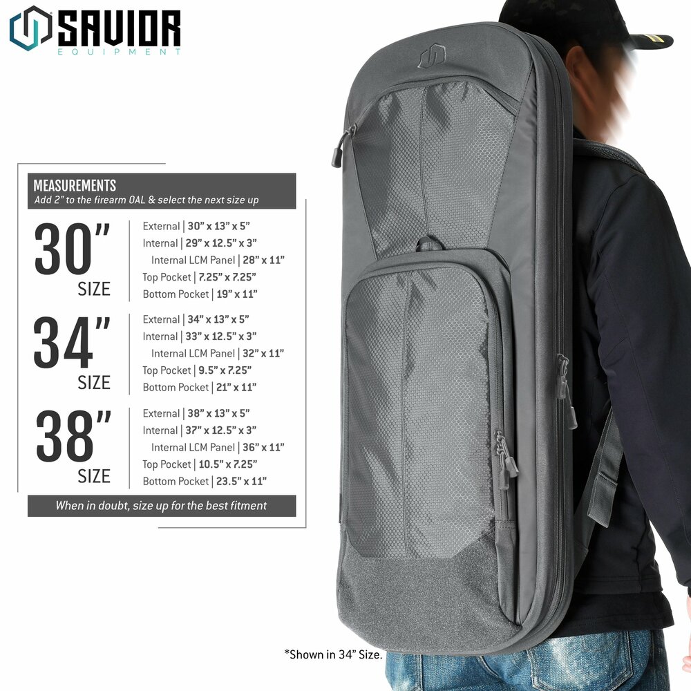 Savior Specialist Covert 30&quot; Single rifle case - color grey