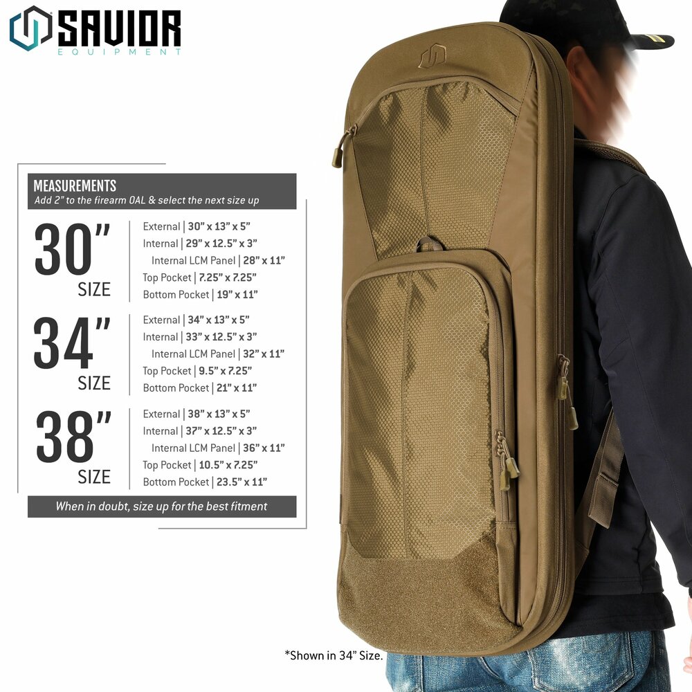 Savior Specialist Covert 34&quot; Single rifle case - color tan