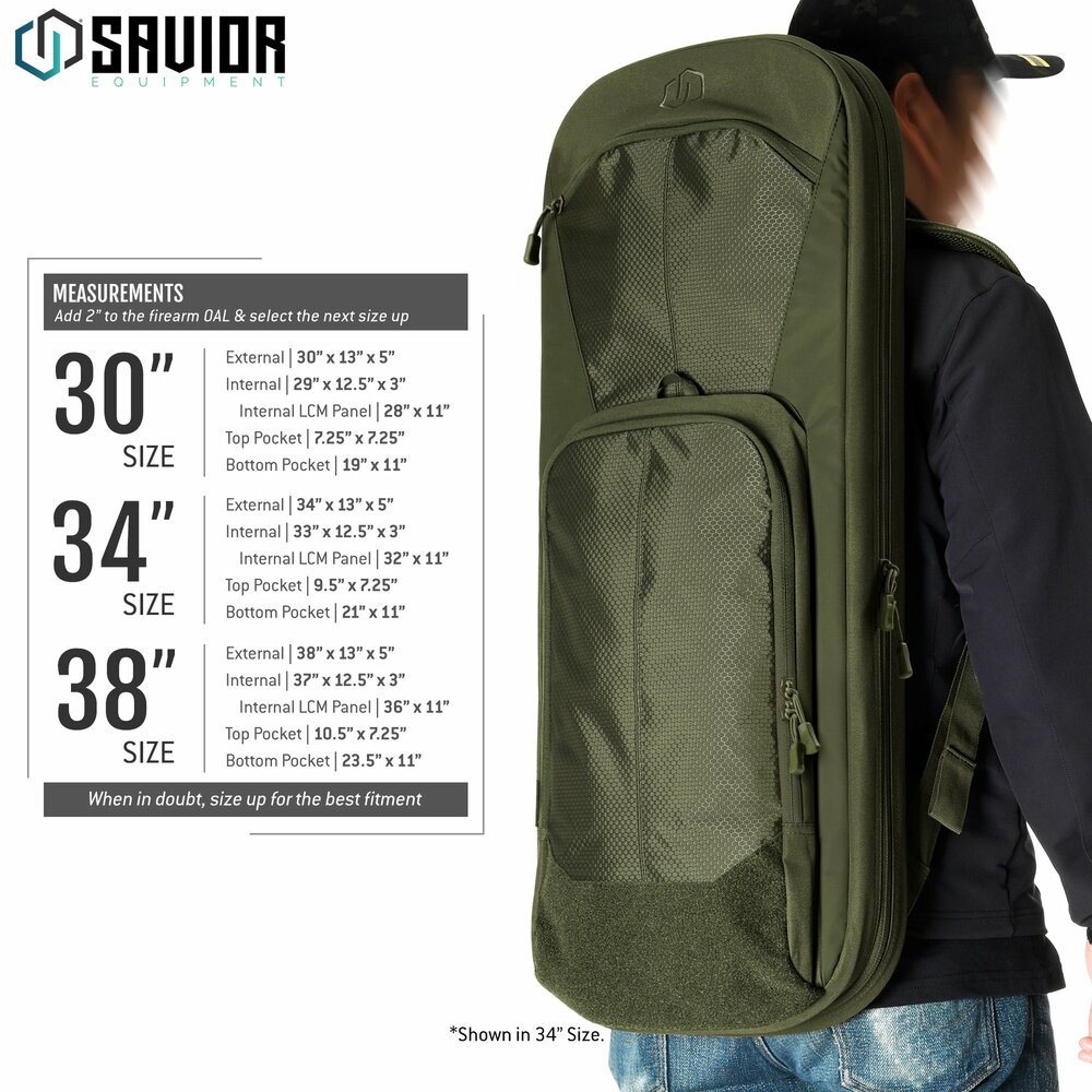 Savior Specialist Covert 30&quot; Single rifle case - color green