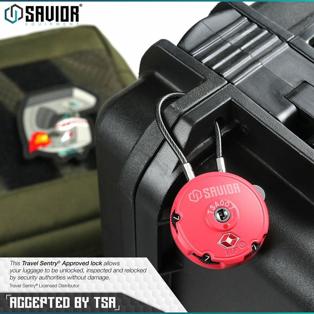 Savior 3-Digit Cable Lock- color teal