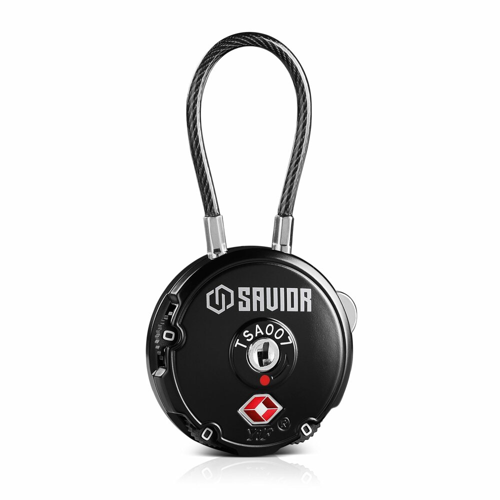 Savior 3-Digit Cable Lock- color black