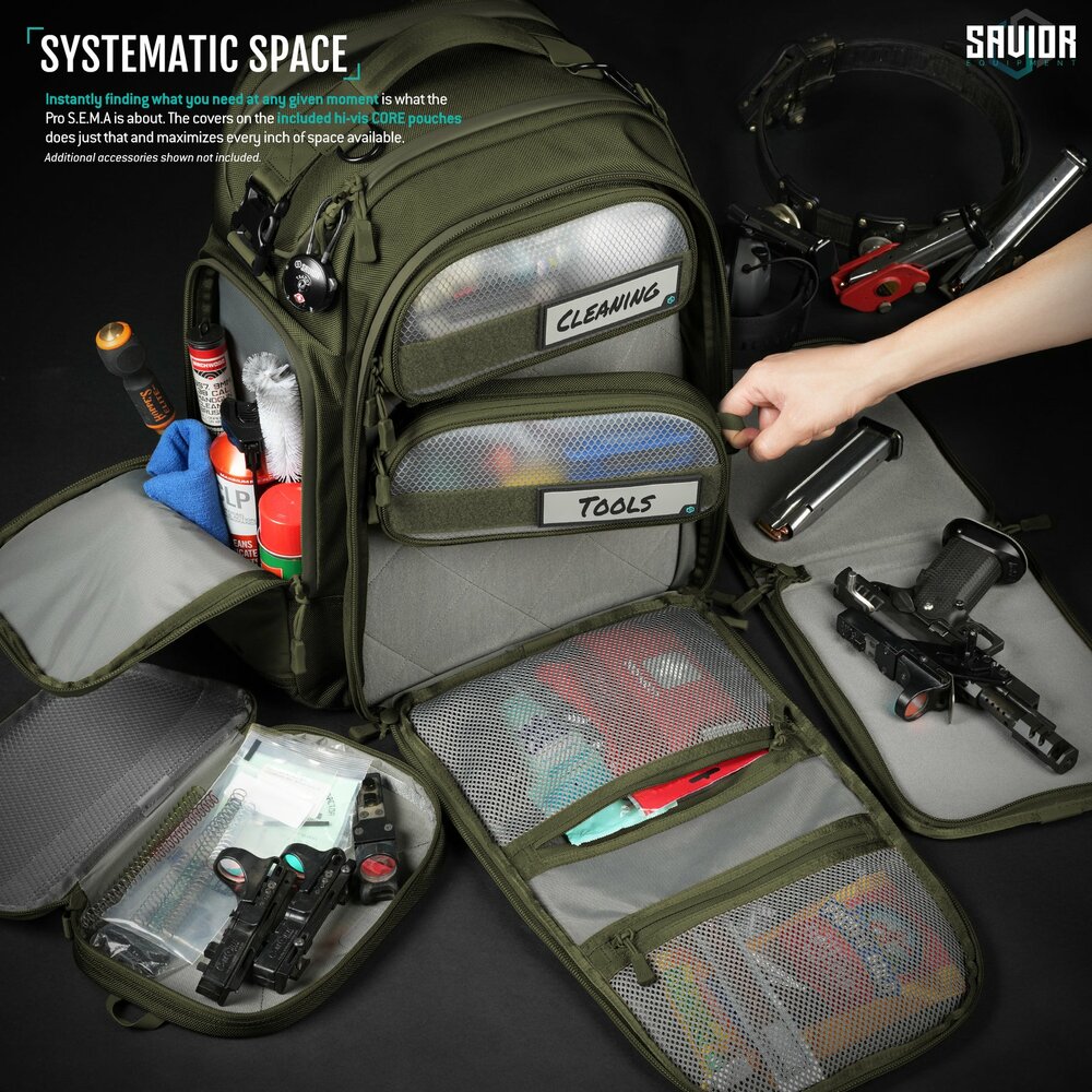 Savior PRO S.E.M.A - Competition Backpack - color green