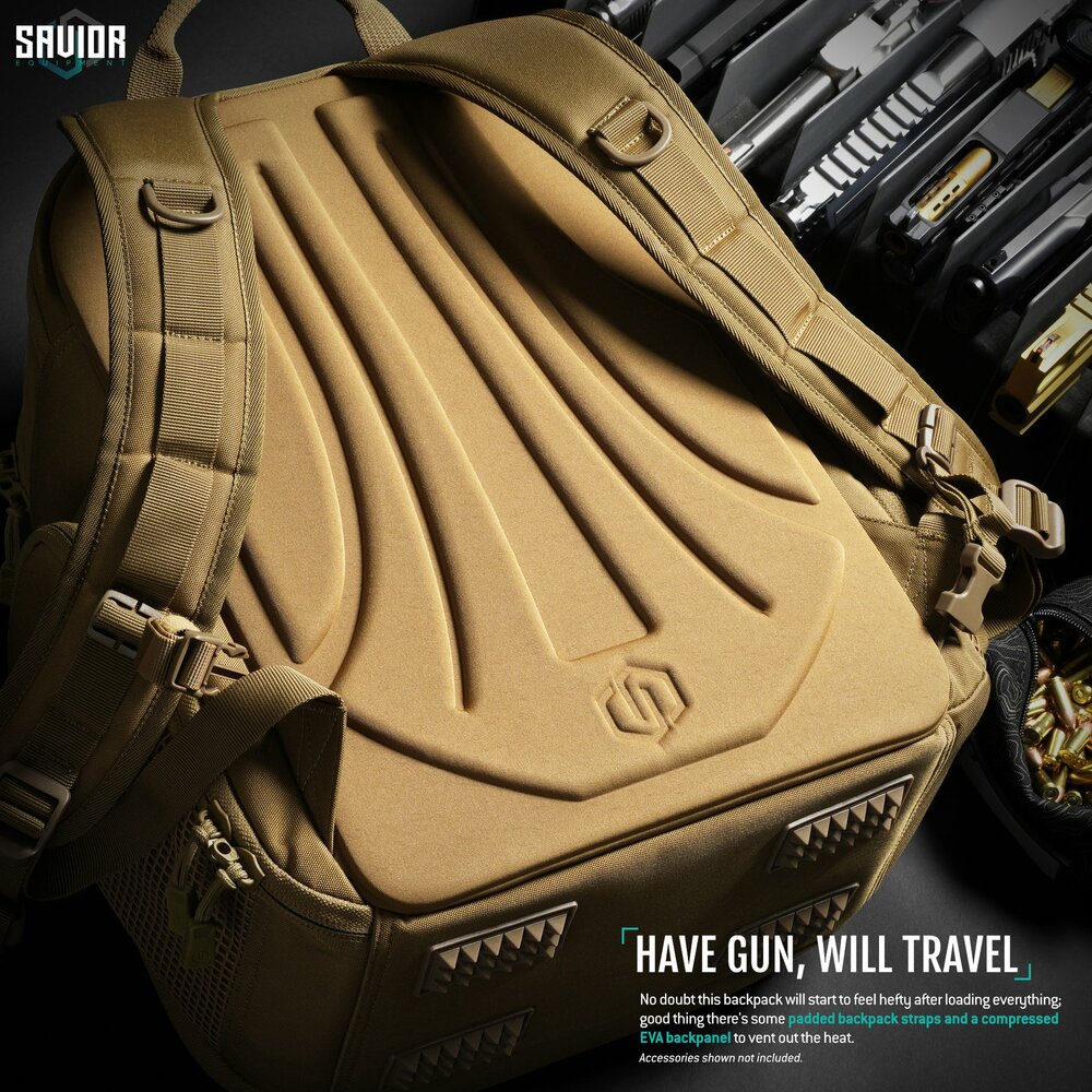 Savior Compact S.E.M.A - Pistol Backpack - color tan
