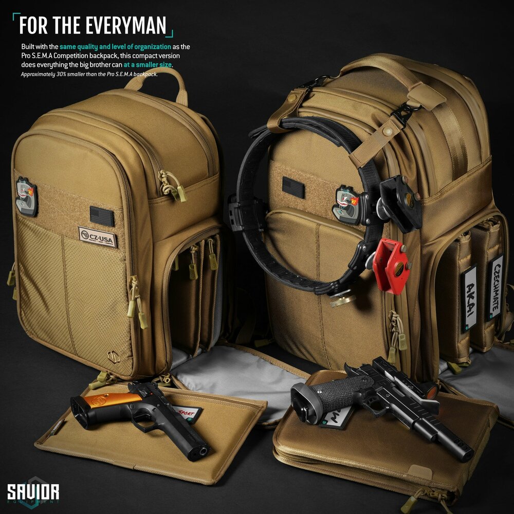 Savior Compact S.E.M.A - Pistol Backpack - color tan