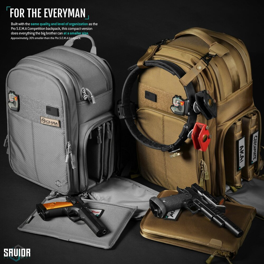 Savior Compact S.E.M.A - Pistol Backpack - color grey