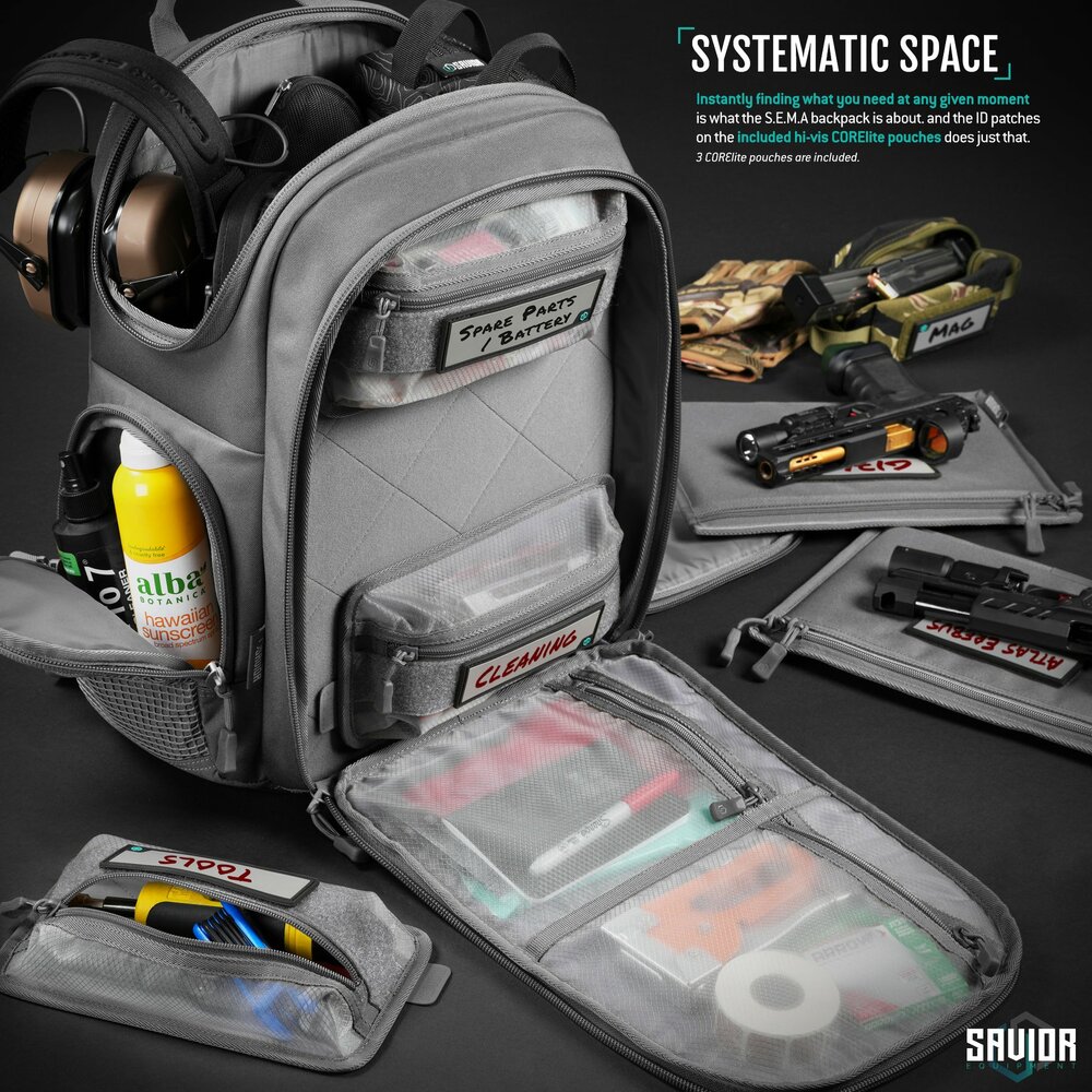 Savior Compact S.E.M.A - Pistol Backpack - color grey