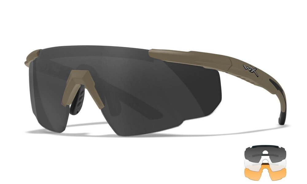 Wiley X WX Saber Advanced Matte Tan &mdash; Grey/Clear/Rust