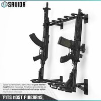 Savior Rifle Wall Rack - 6 Slots - color black