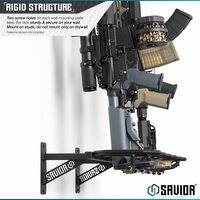 Savior Rifle Wall Rack - 6 Slots - color black