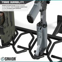 Savior Rifle Wall Rack - 6 Slots - color black