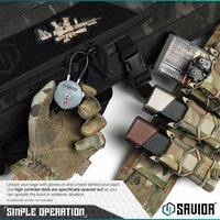 Savior 3-Digit Cable Lock- color tan