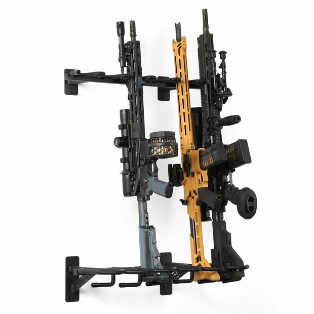 Savior Rifle Wall Rack - 6 Slots - color black