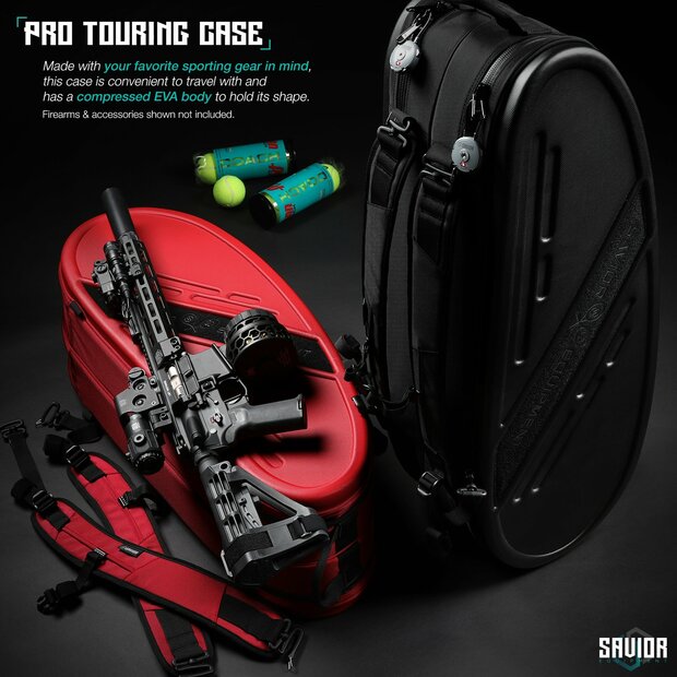 Savior Pro Touring 30&quot; Tennis Case- color red