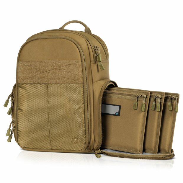 Savior Compact S.E.M.A - Pistol Backpack - color tan