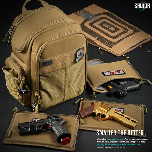 Savior Compact S.E.M.A - Pistol Backpack - color tan