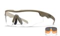 Wiley X WX Rogue Comm Matte Tan &mdash; Grey/Clear/Light Rust